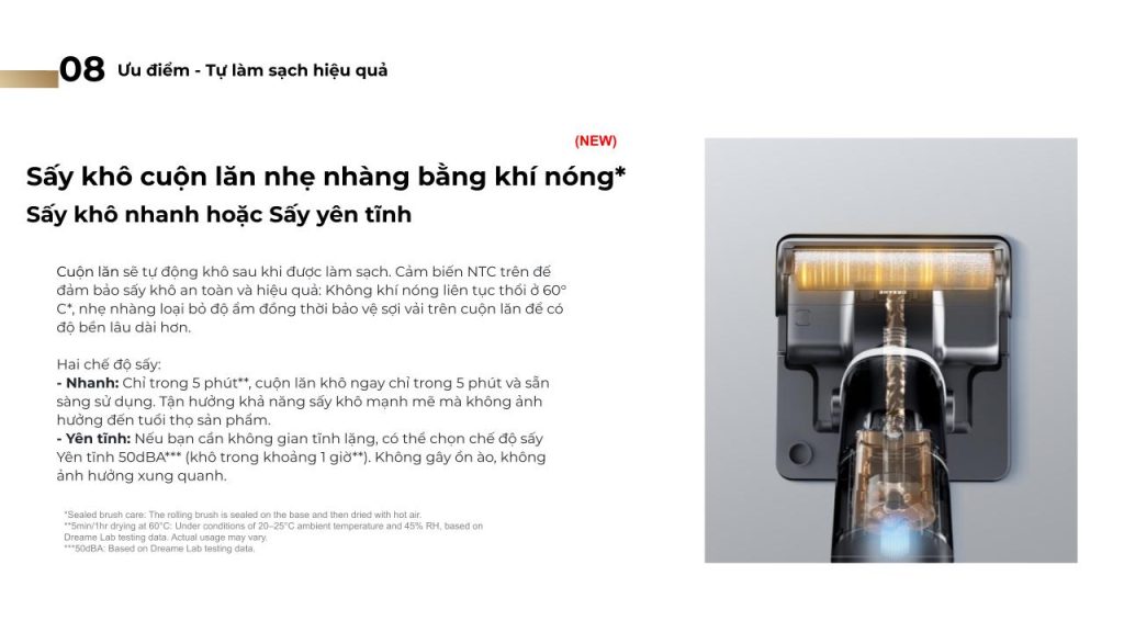 Dreame H14 - Sấy khô cuộn lăn