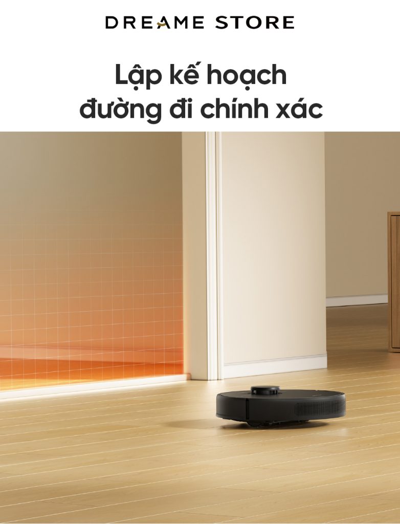 Dreame D9 Max gen 2 lập kế hoạch đường đi