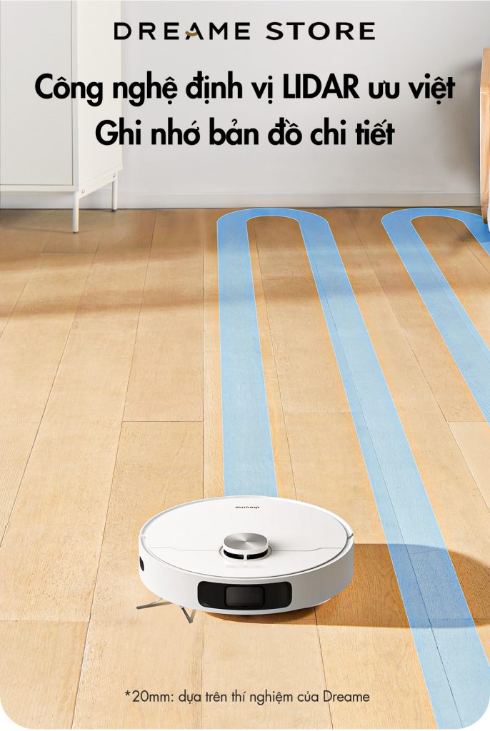 Dreame L10 Prime công nghệ định vị Lidar ghi nhớ bản đồ chi tiết