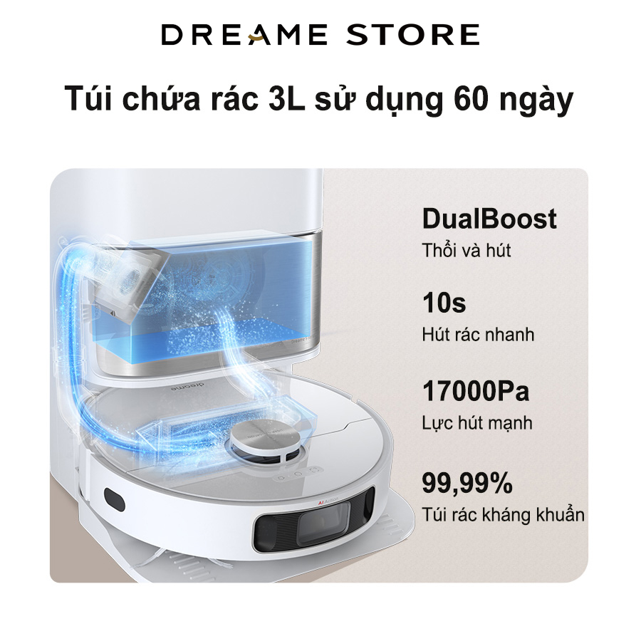 Dreame L10 Ultra túi chứa rác 3 lít