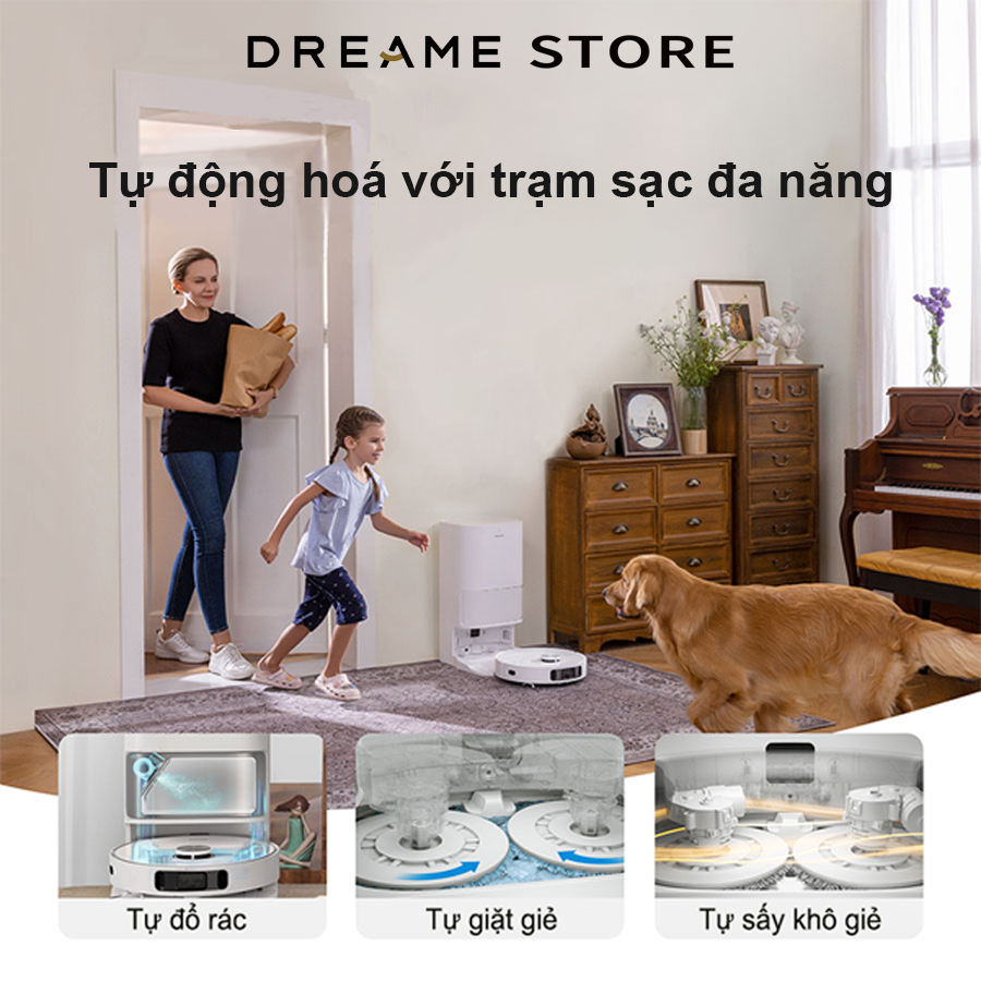 Dreame L10 Ultra tự động hóa với trạm sạc đa năng