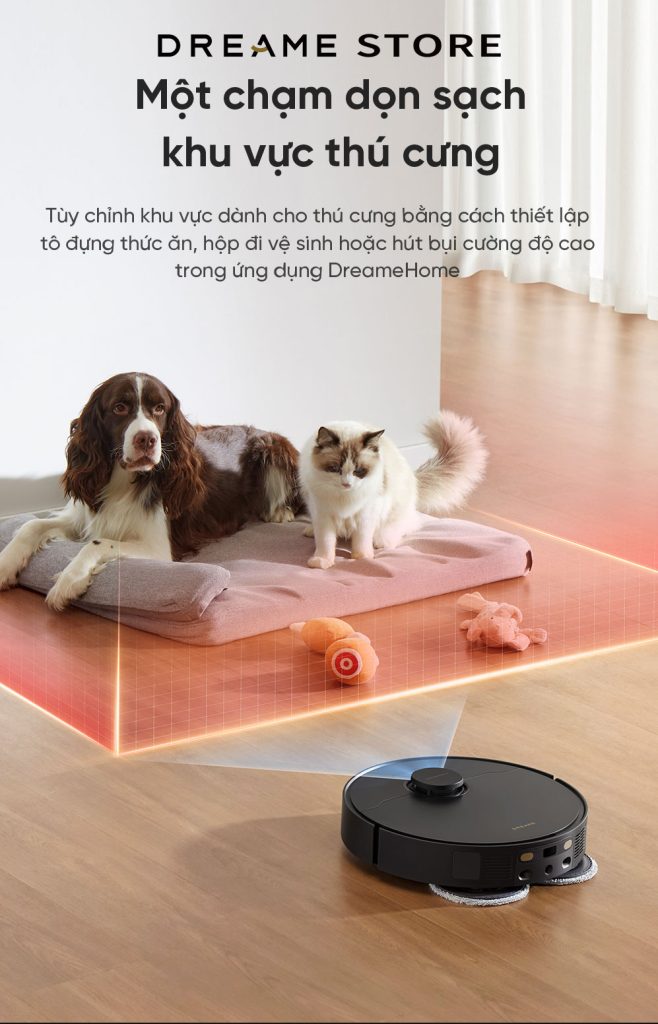 Dreame X30 Ultra khu vực thú cưng