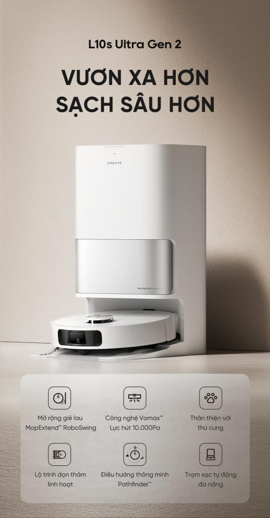Dreame L10s Ultra Gen 2 - Robot hút bụi lau nhà - Chính hãng - BH 24 tháng