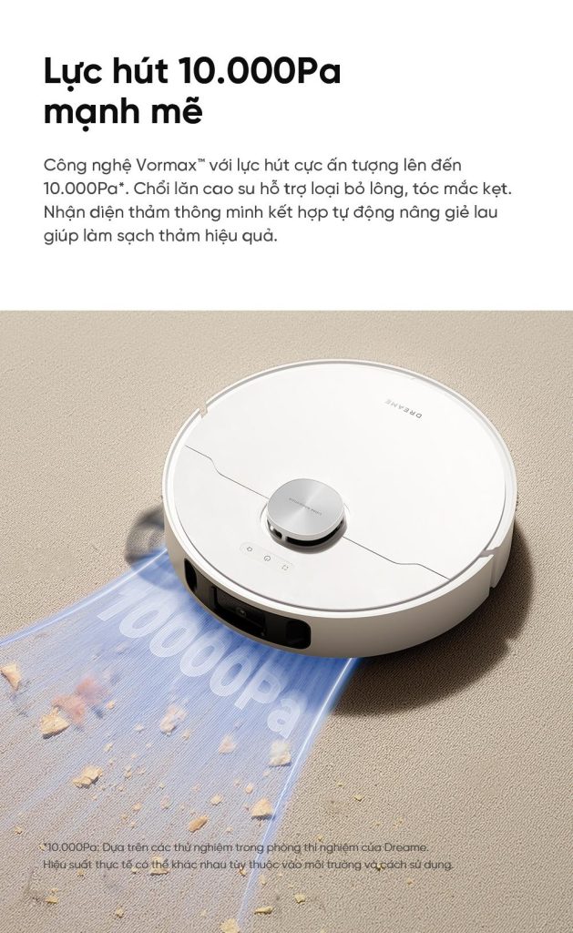 Dreame L10s Ultra Gen 2 - Lực hút 10.000Pa
