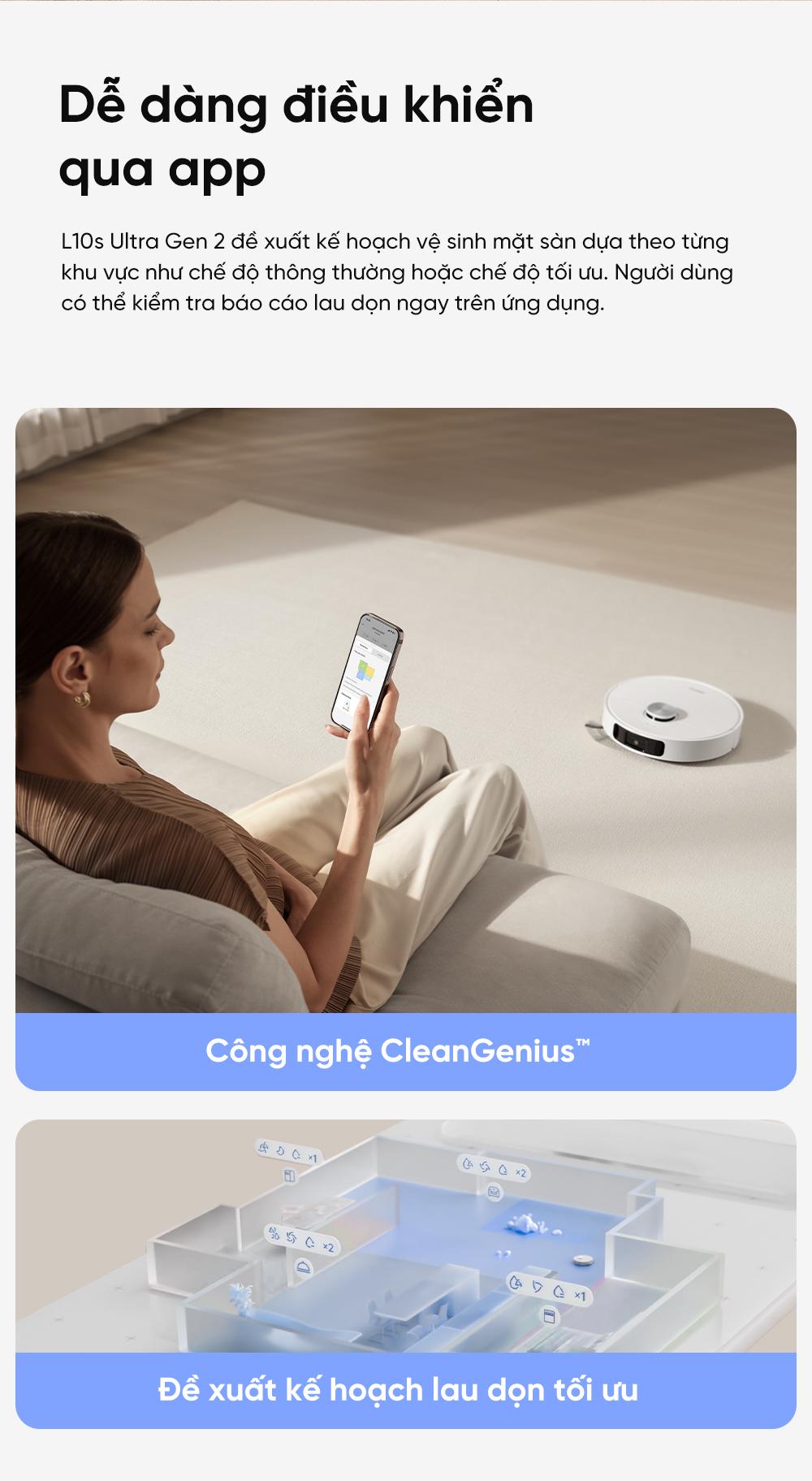 Dreame L10s Ultra Gen 2 - Điều khiển qua App