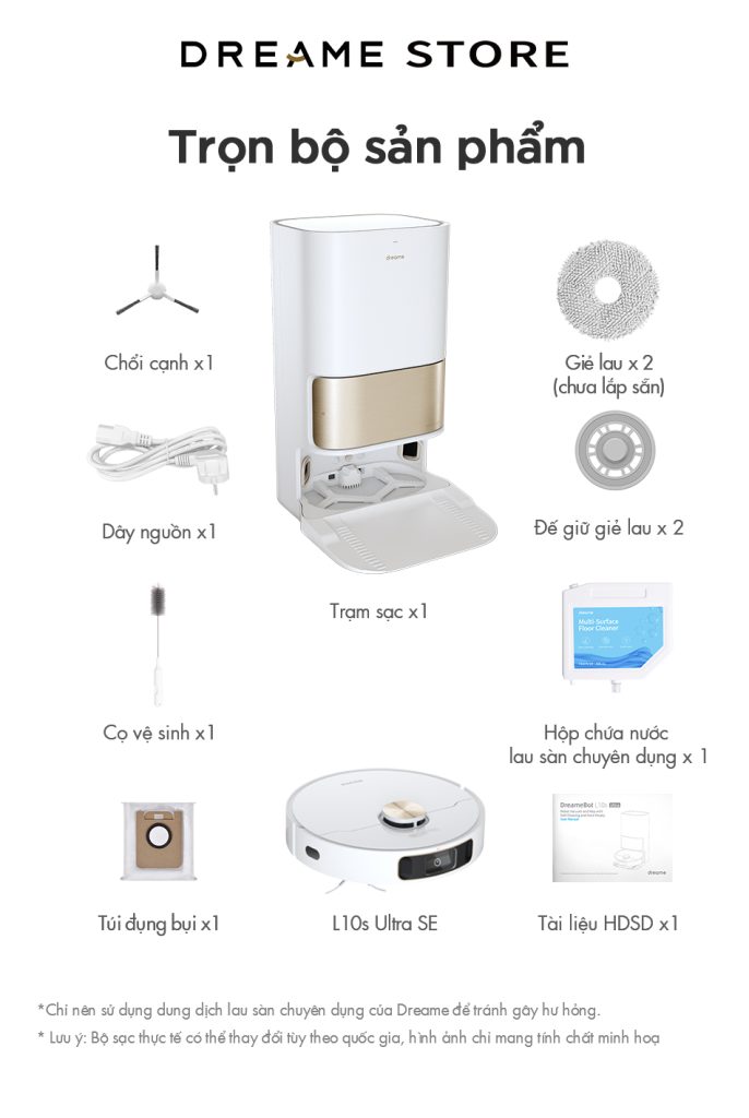 Dreame L10s Ultra SE Trọn bộ sản phẩm