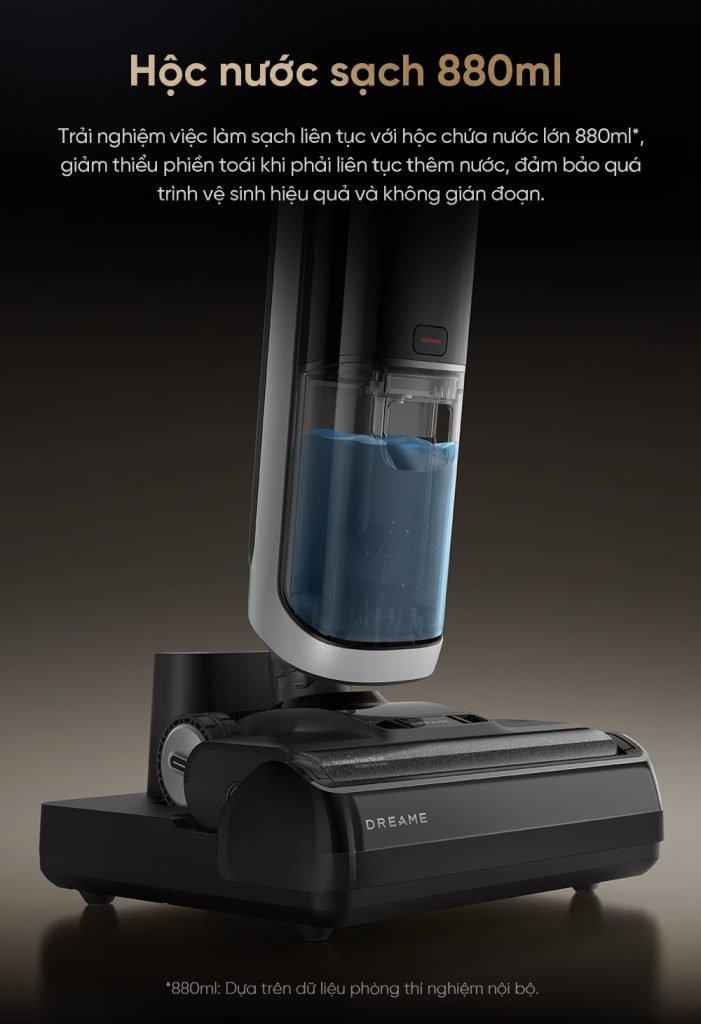 Máy hút bụi lau nhà cầm tay không dây Dreame H14 Ultra - Hộc chứa nước sạch 880ml