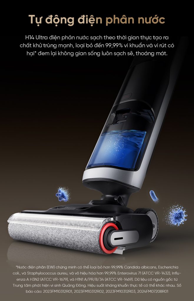 Máy hút bụi lau nhà cầm tay không dây Dreame H14 Ultra - Tự động điện phân nước