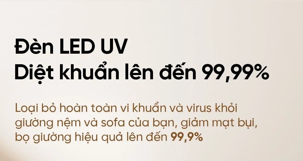 Máy hút bụi giường nệm Dreame D20 Pro - Đèn LED UV