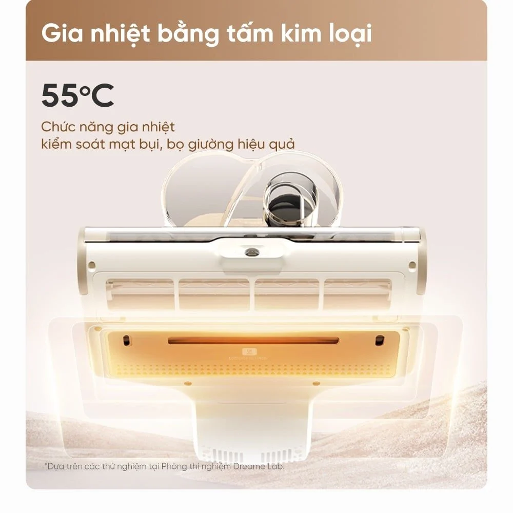 Máy hút bụi giường nệm Dreame D20 Pro - Gia nhiệt bằng tấm kim loại