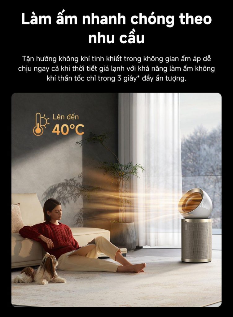 Máy lọc không khí Dreame PM20 - làm ấm nhanh