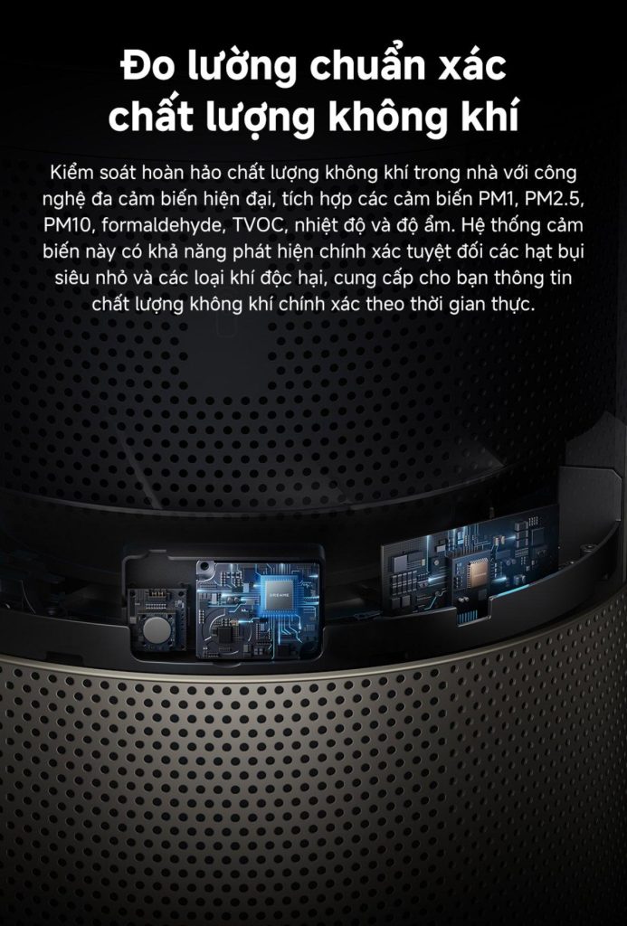 Máy lọc không khí Dreame PM20 - đo lường chất lượng không khí