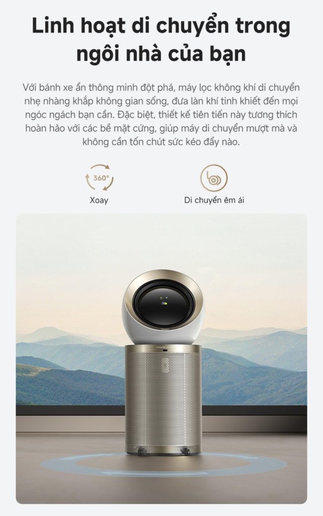 Máy lọc không khí Dreame PM20 - linh hoạt di chuyển