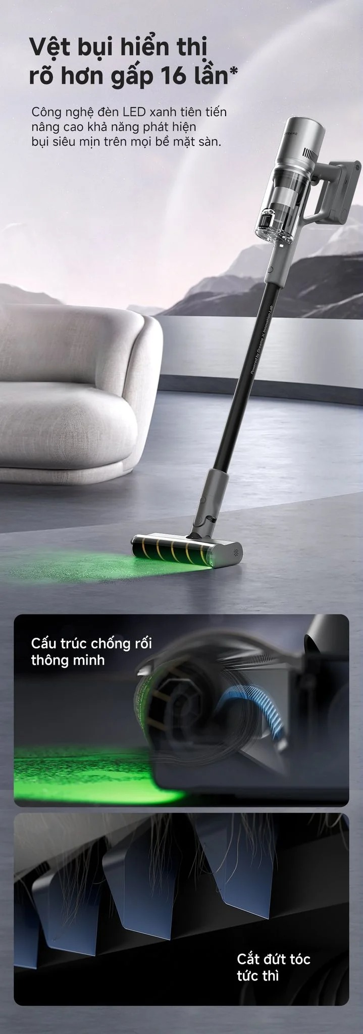 Công nghệ đèn LED cảm biến của Dreame Z10S Station