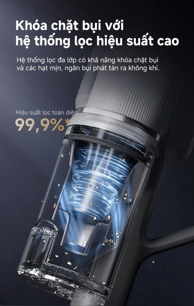 Dreame Z10S Station khóa chặt bụi với hệ thống lọc