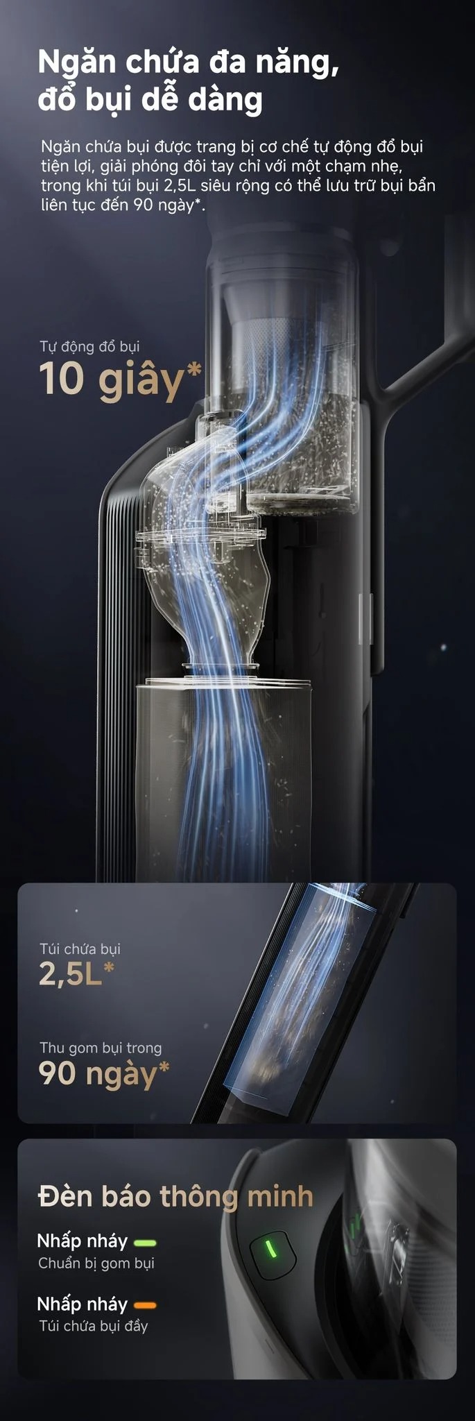 Ngăn chứa đa năng của Dreame Z10S Station