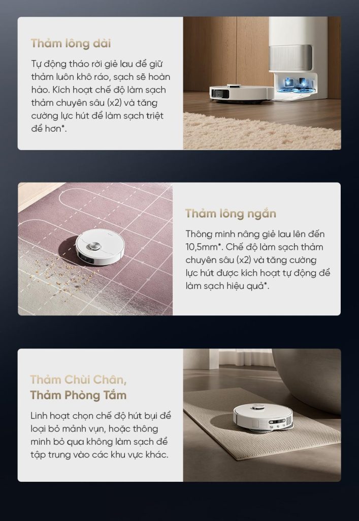 Dreame L40S Ultra 2025 - Làm sạch thảm