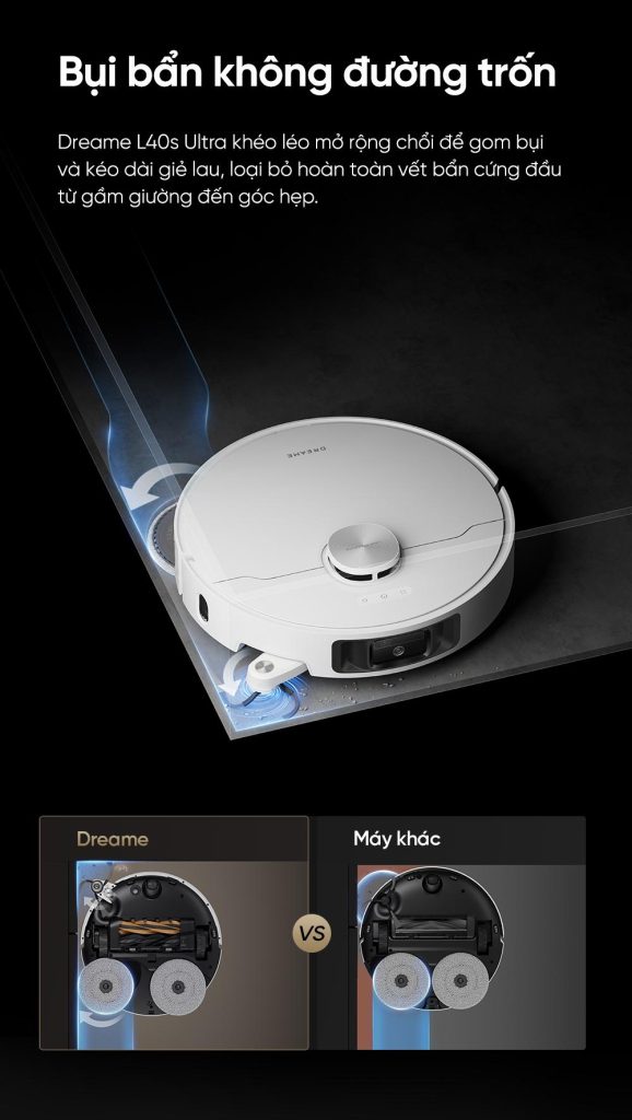 Dreame L40S Ultra 2025 - Dọn sạch bụi bẩn