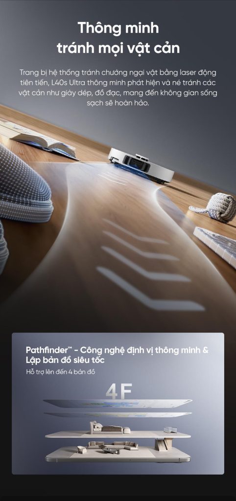 Dreame L40S Ultra 2025 - Tránh vật cản thông minh