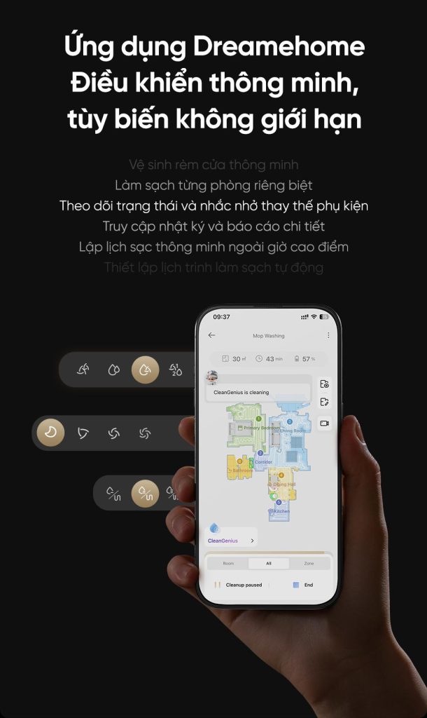 Dreame L40S Ultra 2025 - Ứng dụng DreameHome